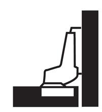 隱藏式鉸鏈100度，15mm曲柄